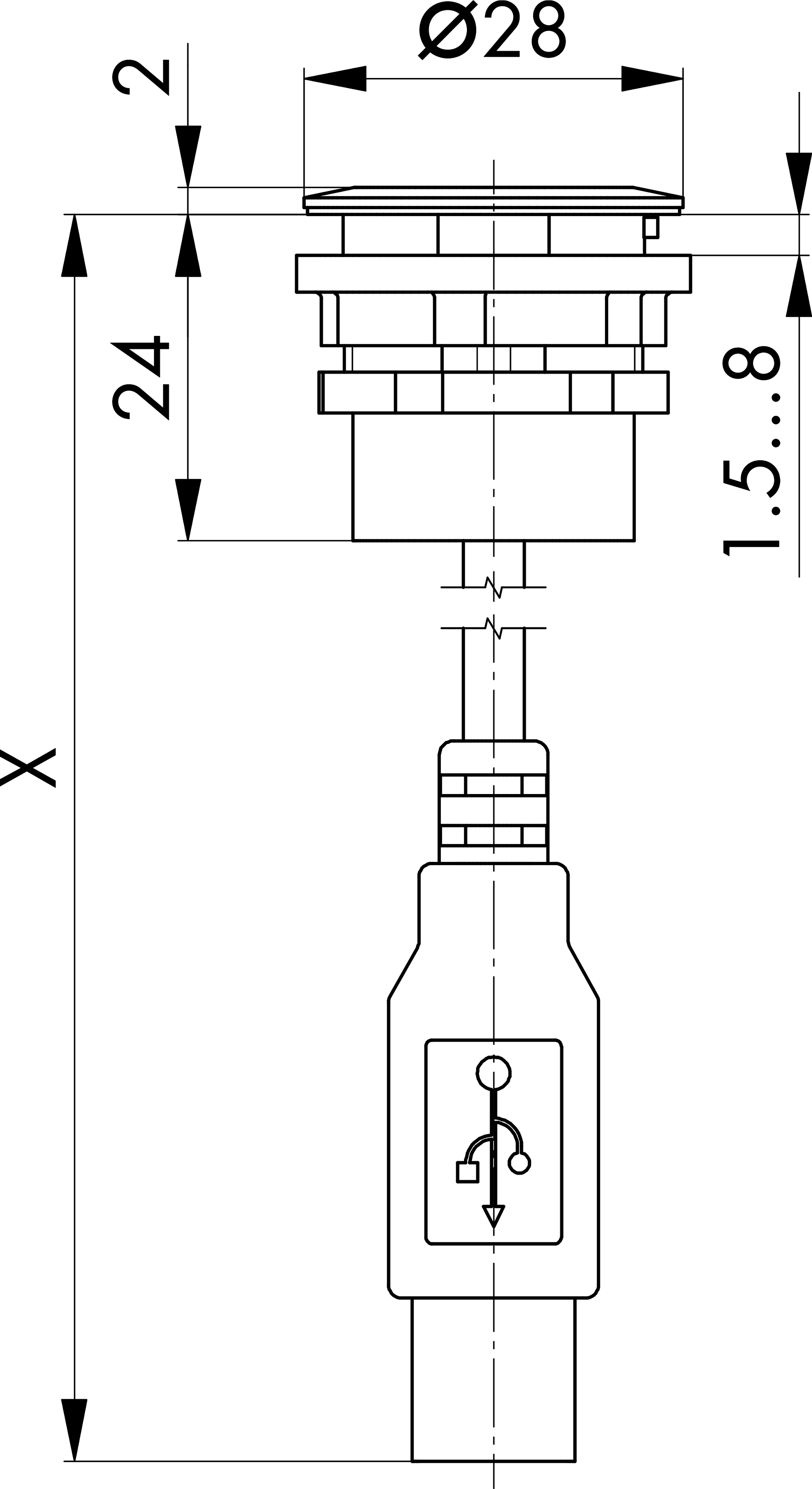 Maßskizze RRJ_USB_SW