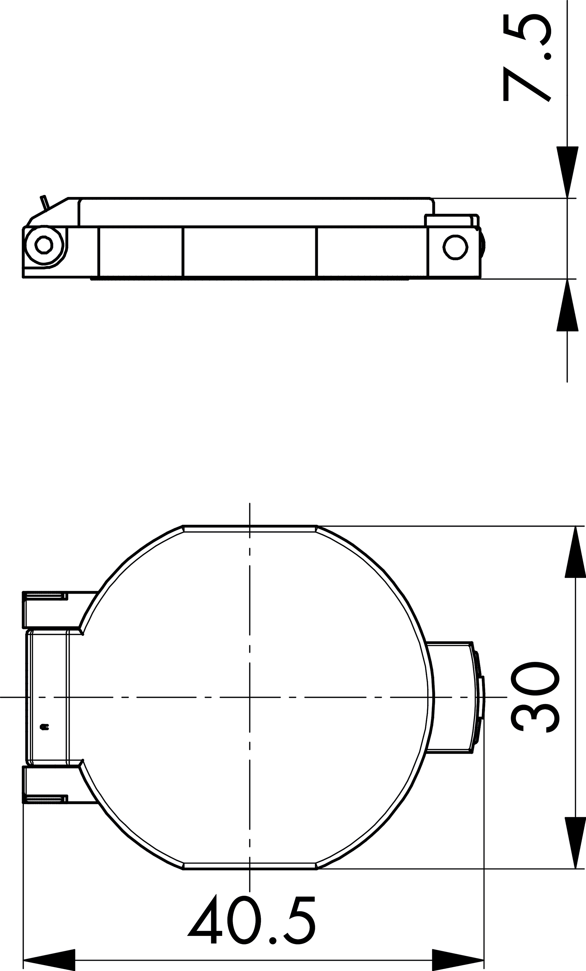 Maßskizze KDP22RR