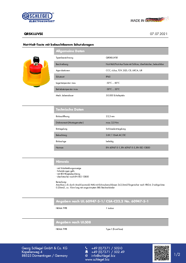 Datasheet_QRSKLUVSE