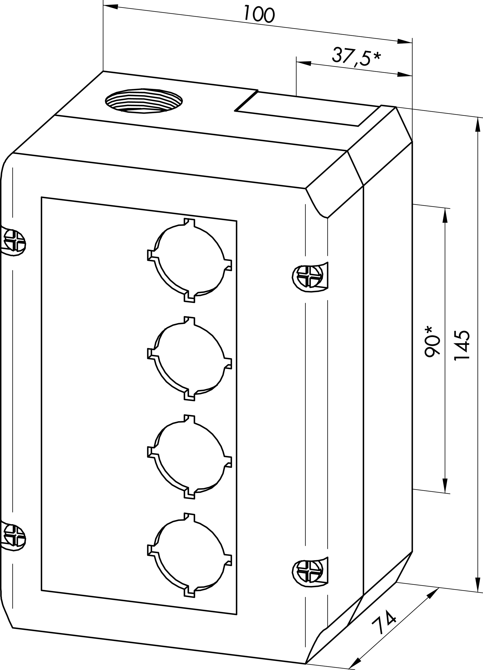 Maßskizze DIRL4V-R22