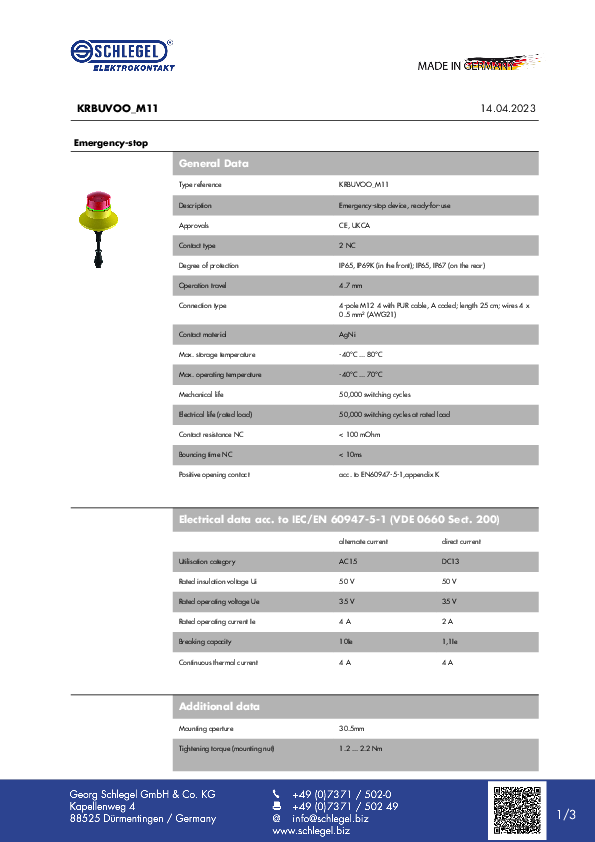 Datasheet_KRBUVOO_M11