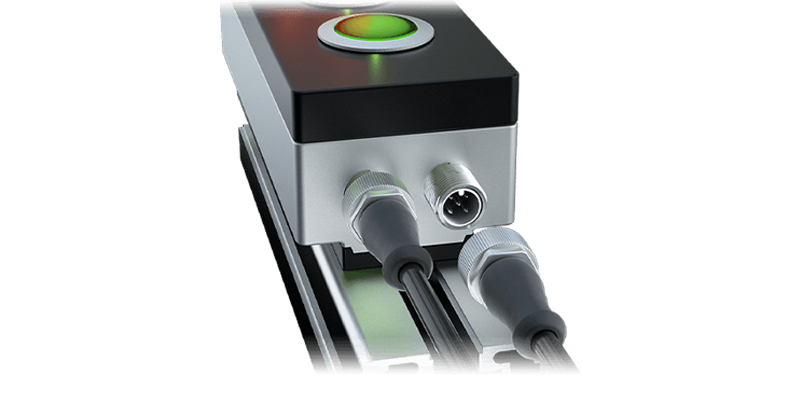 Proboxx M12-Anschlusstechnik Sur la photo, on peut voir un Proboxx avec une connexion M12.