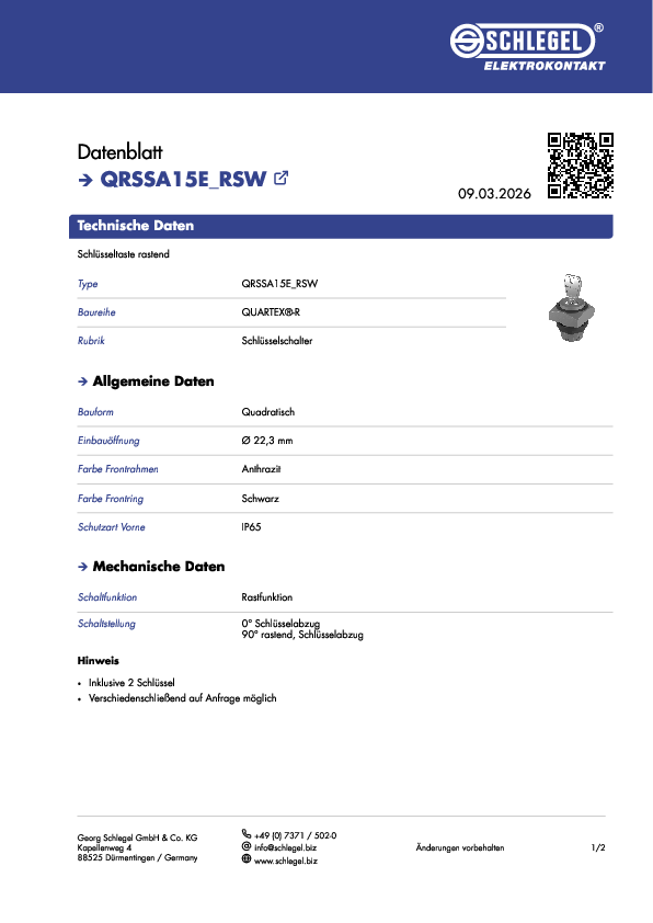 Datenblatt_QRSSA15E_RSW