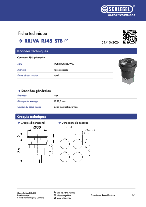 RRJVA_RJ45_STB | panel jack