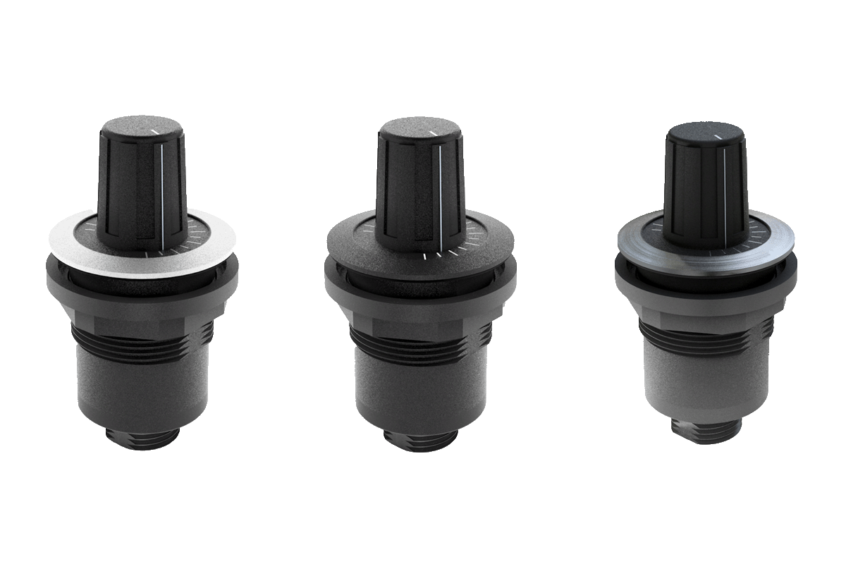 Sur l'image, je vois trois appareils de commande avec potentiomètre intégré.