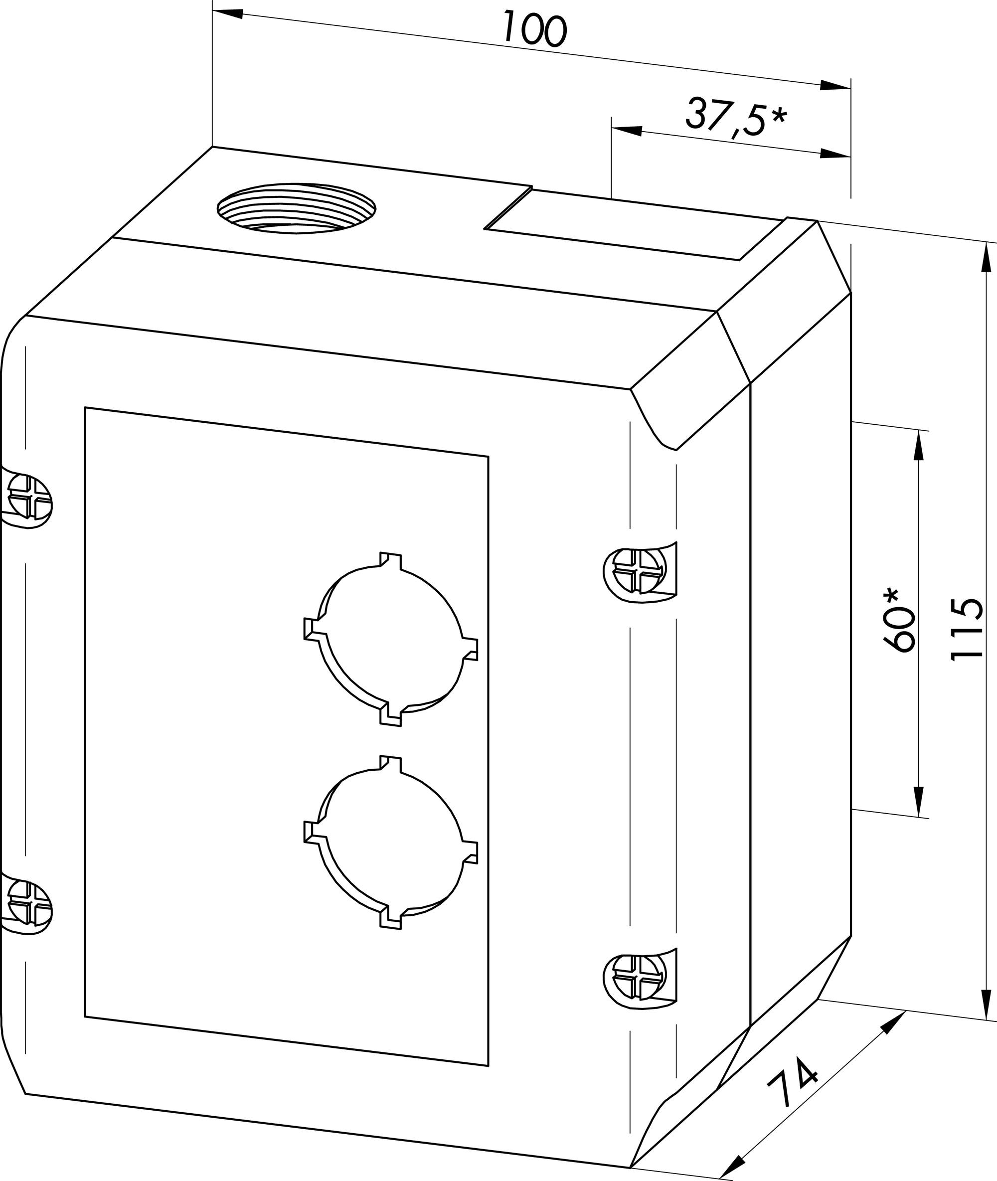Maßskizze DIRL2V-R22