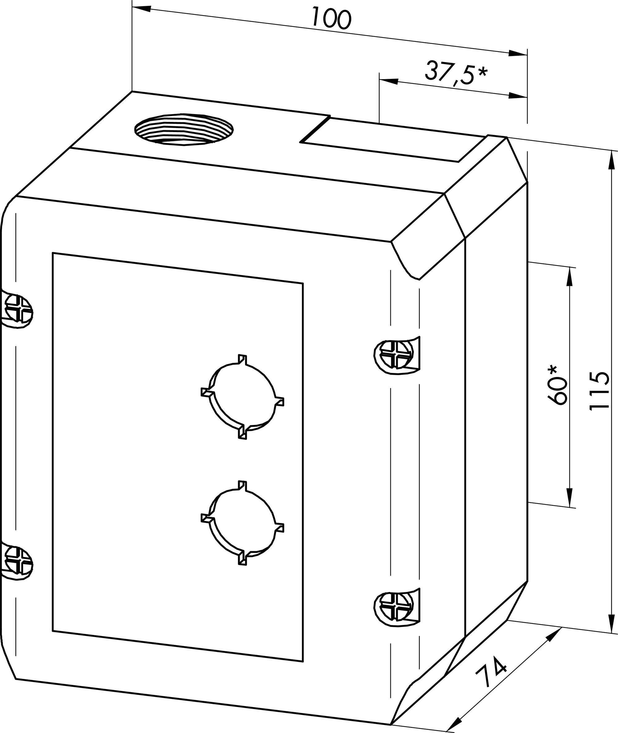Maßskizze DIRL2V-R16