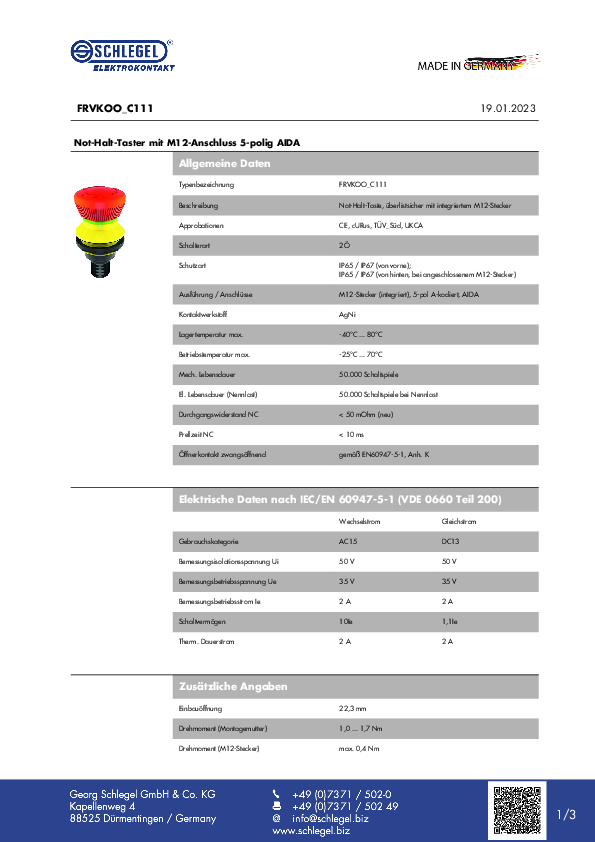 Datasheet_FRVKOO_C111