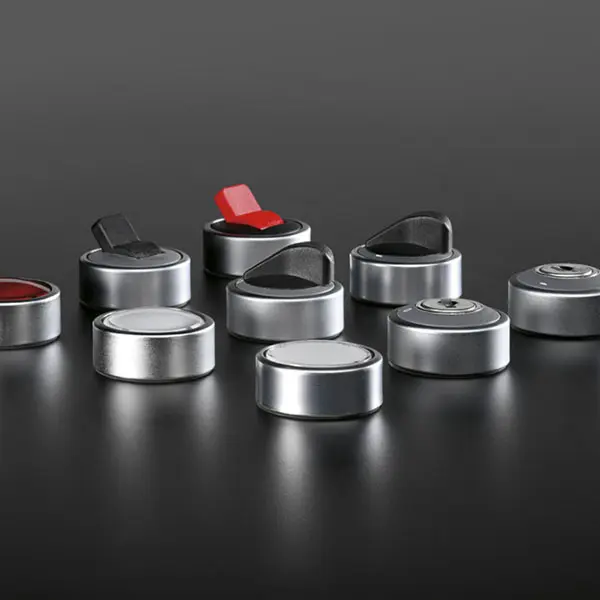 DUX-Basic Auf dem Bild kann man Drucktaster mit dem DUX-Basic Design sehen.