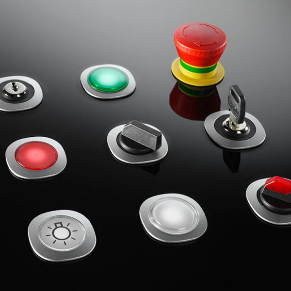 Rontron-Q-Juwel The picture shows the Rontron-Q-Juwel switch and pushbutton.