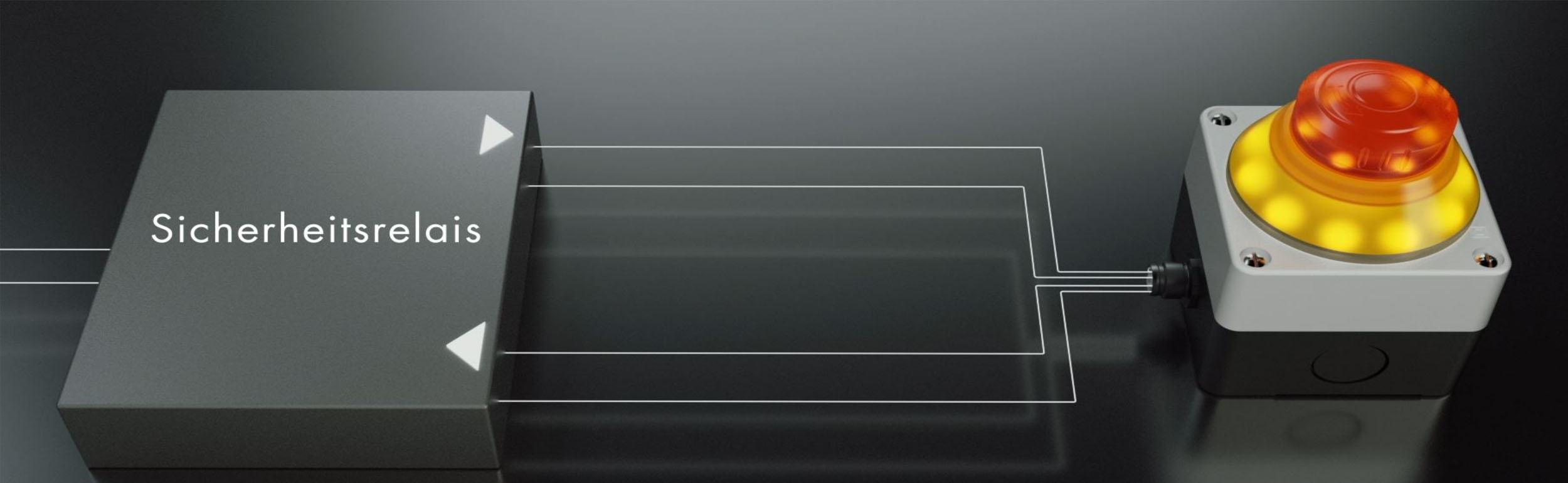 Notaus mit Beleuchtung Notaus mit Sicherheitsrelais