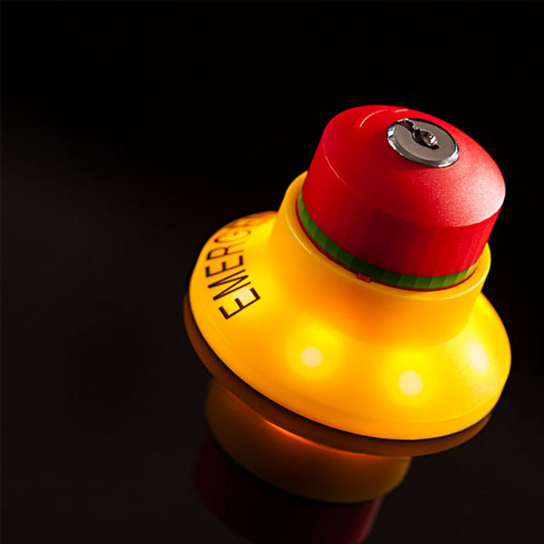 Not-Halt QRBLUVSE On the picture you can see an emergency stop QRBLUVSE.