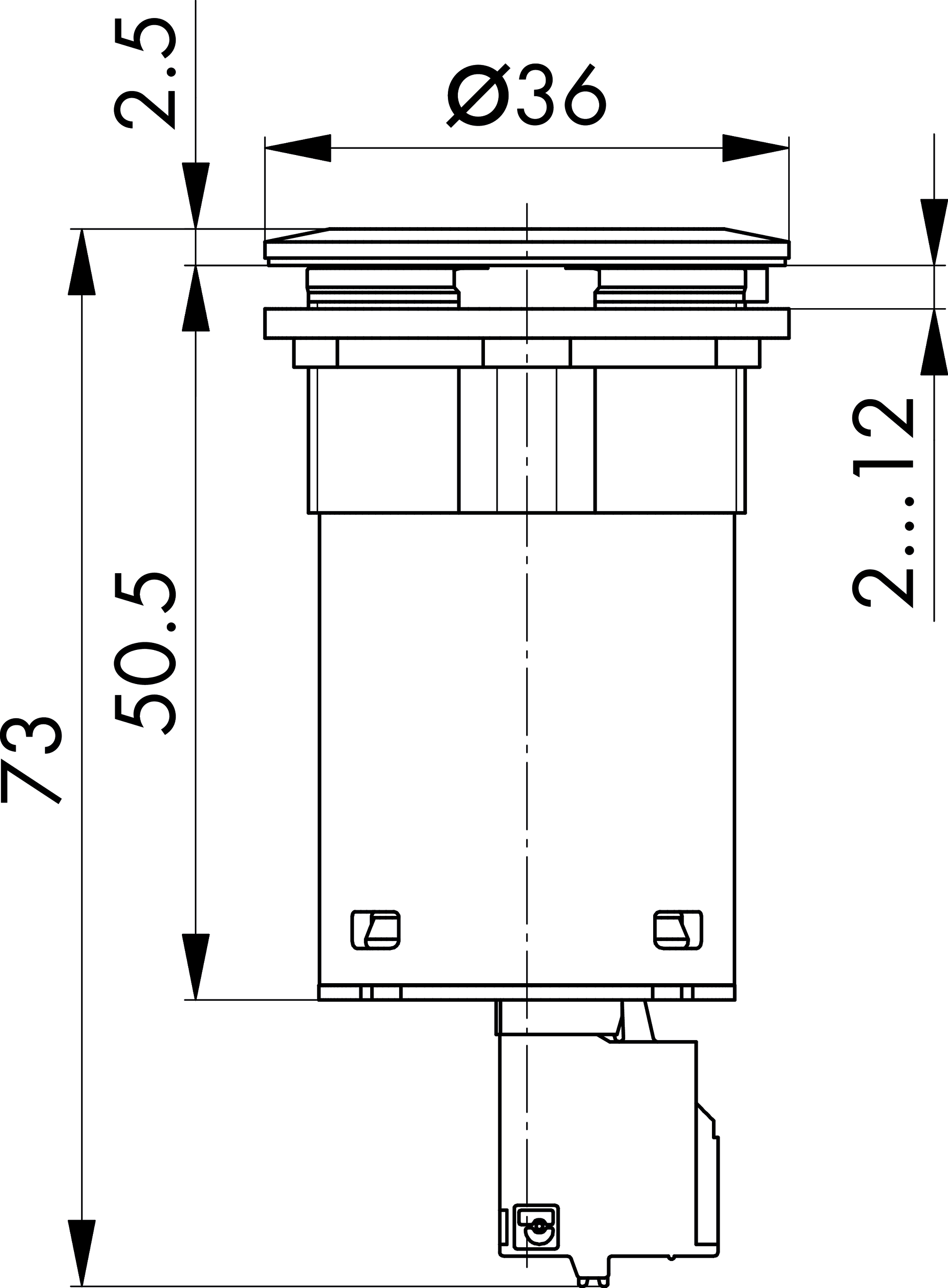 Maßskizze KRJSW_2USB_A_5V