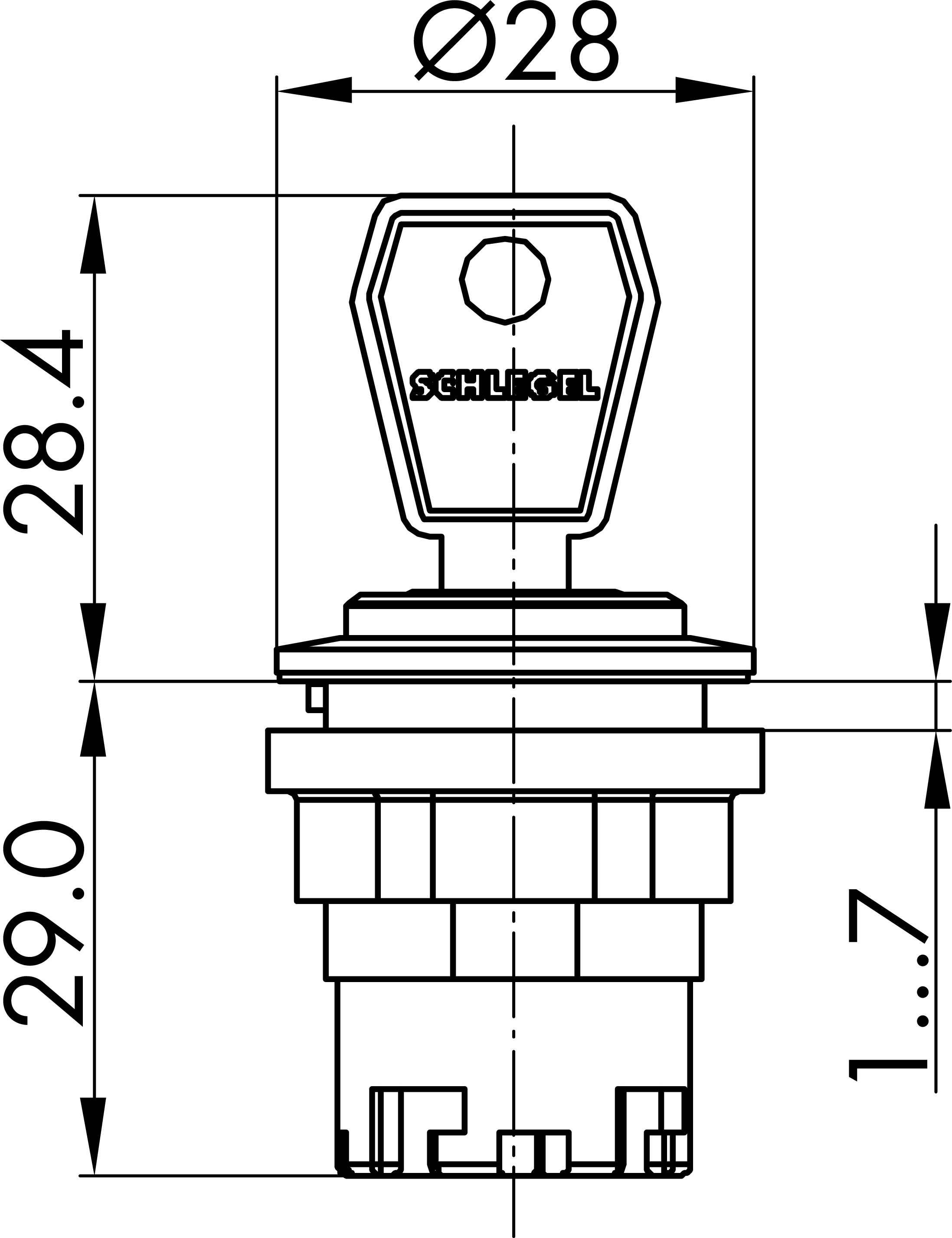 Maßskizze JRMSSA28E