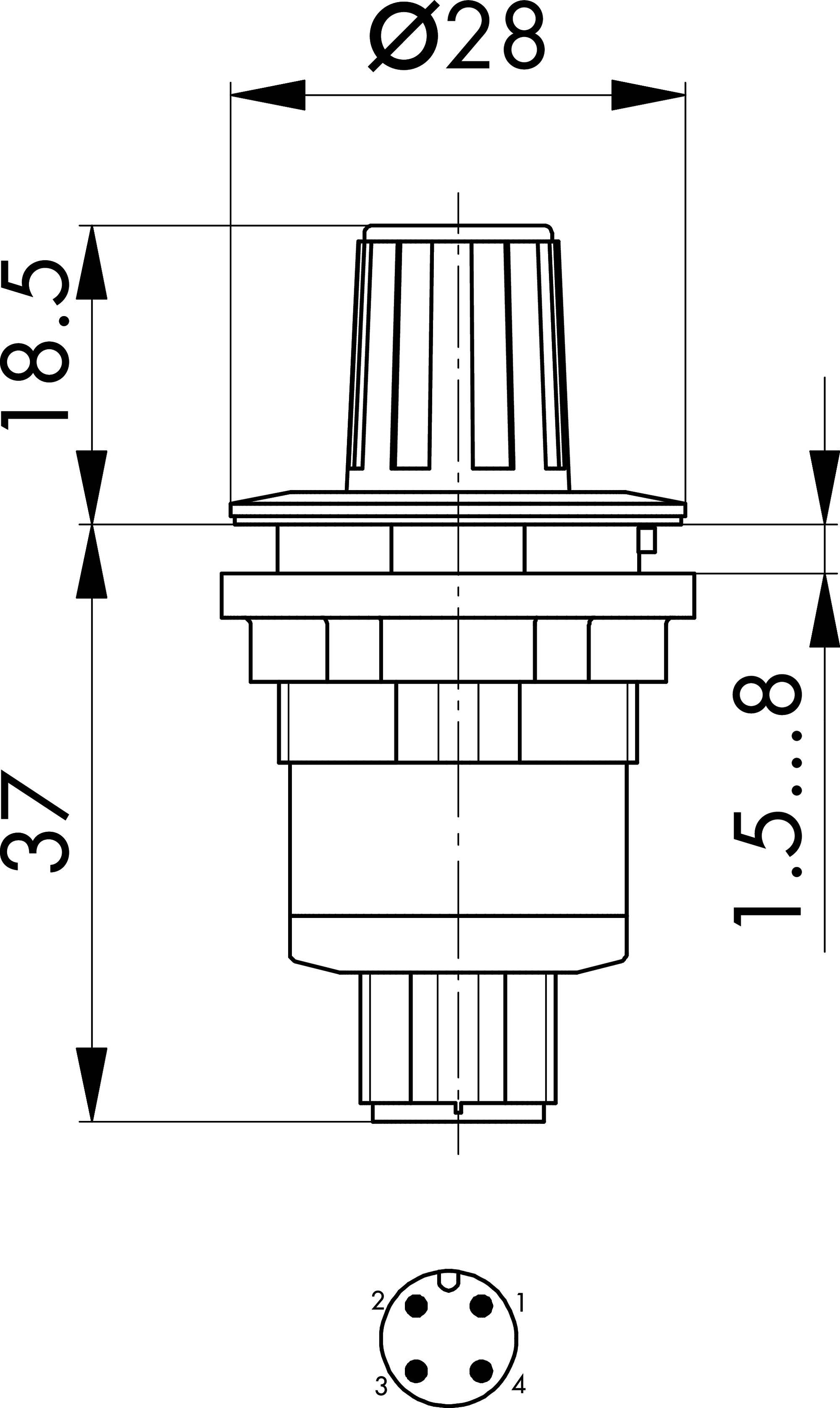 Maßskizze SR50K_C090