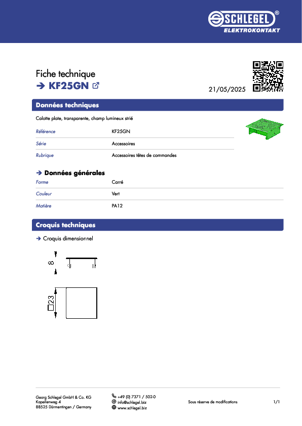 Fiche technique_KF25GN