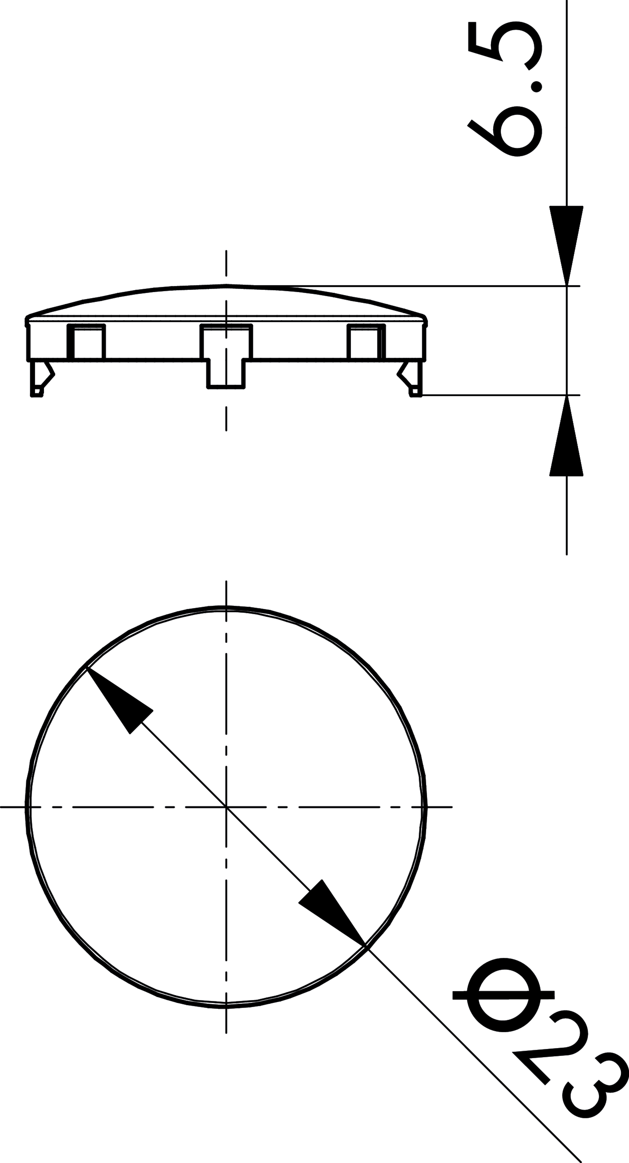 Maßskizze KF23GN
