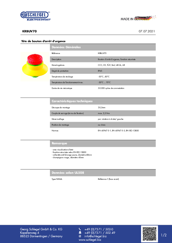 Datasheet_KRBUV70