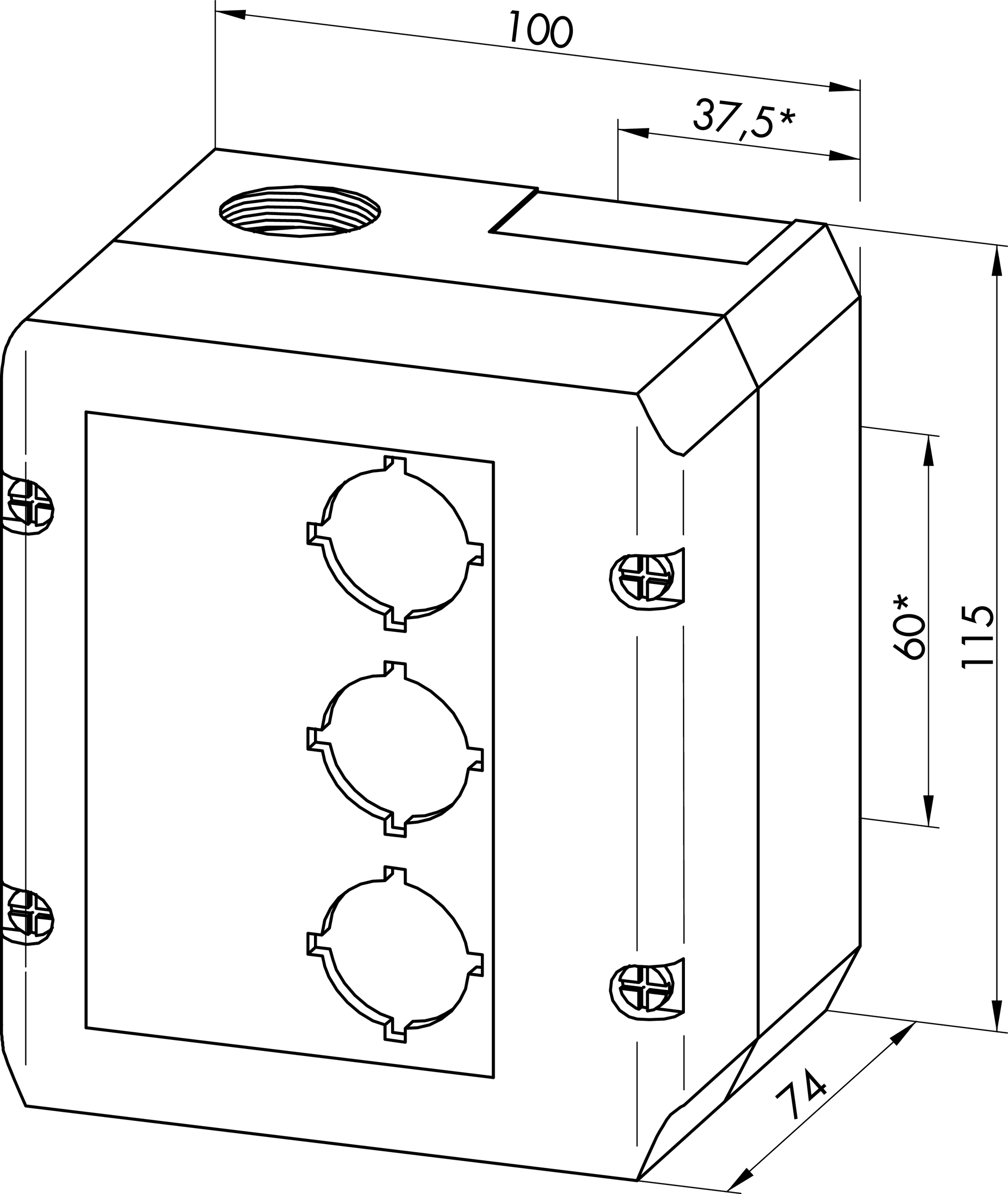 Maßskizze DIRL3V-R22