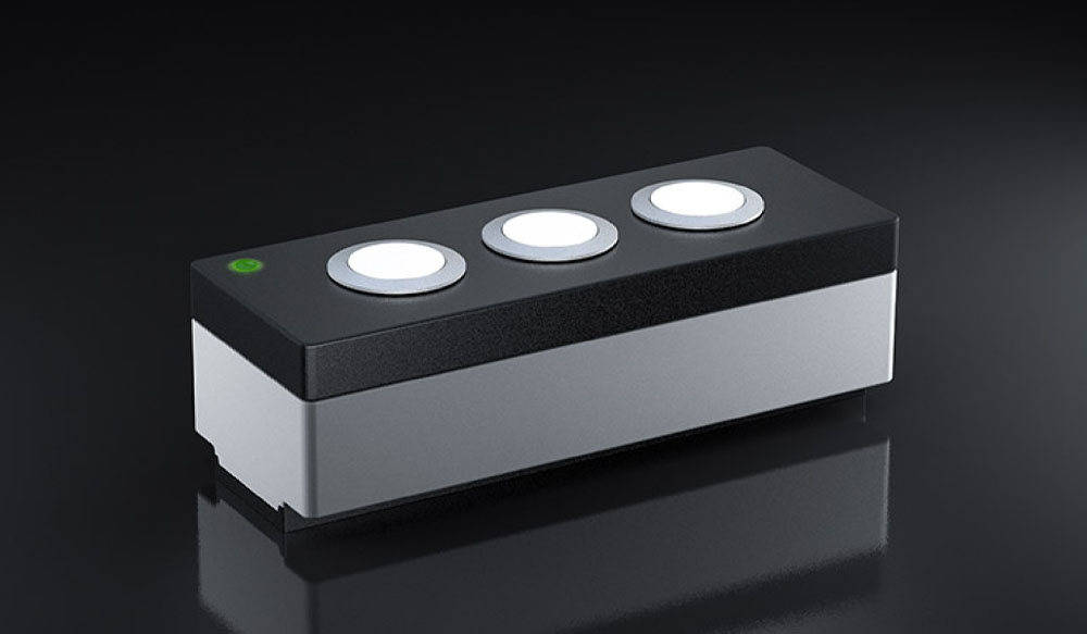 Proboxxgehäuse mit Swave Funktechnologie Sur la photo, on peut voir un boîtier équipé de la technologie radio Swave.