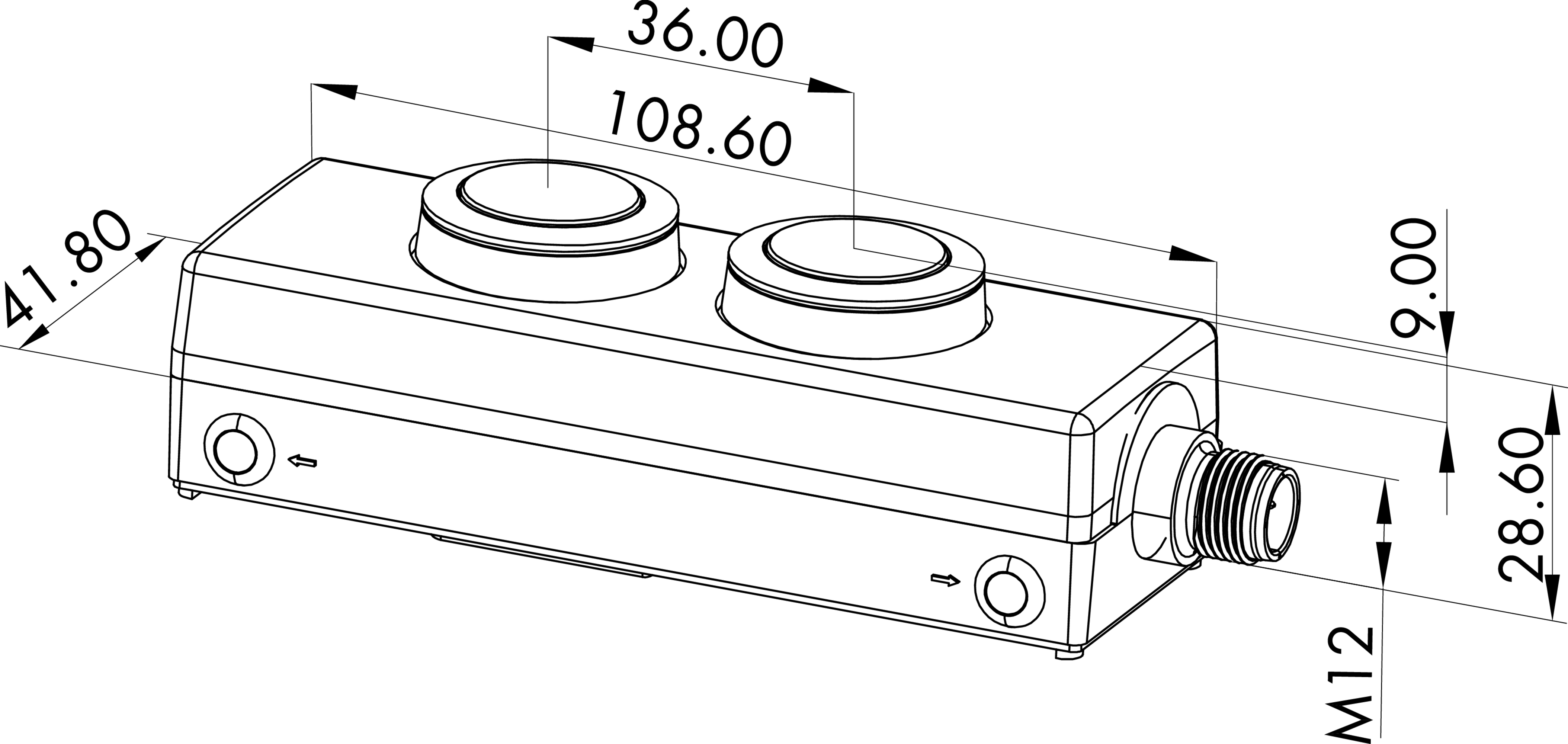 Maßskizze MBM128_GR_TLITLO