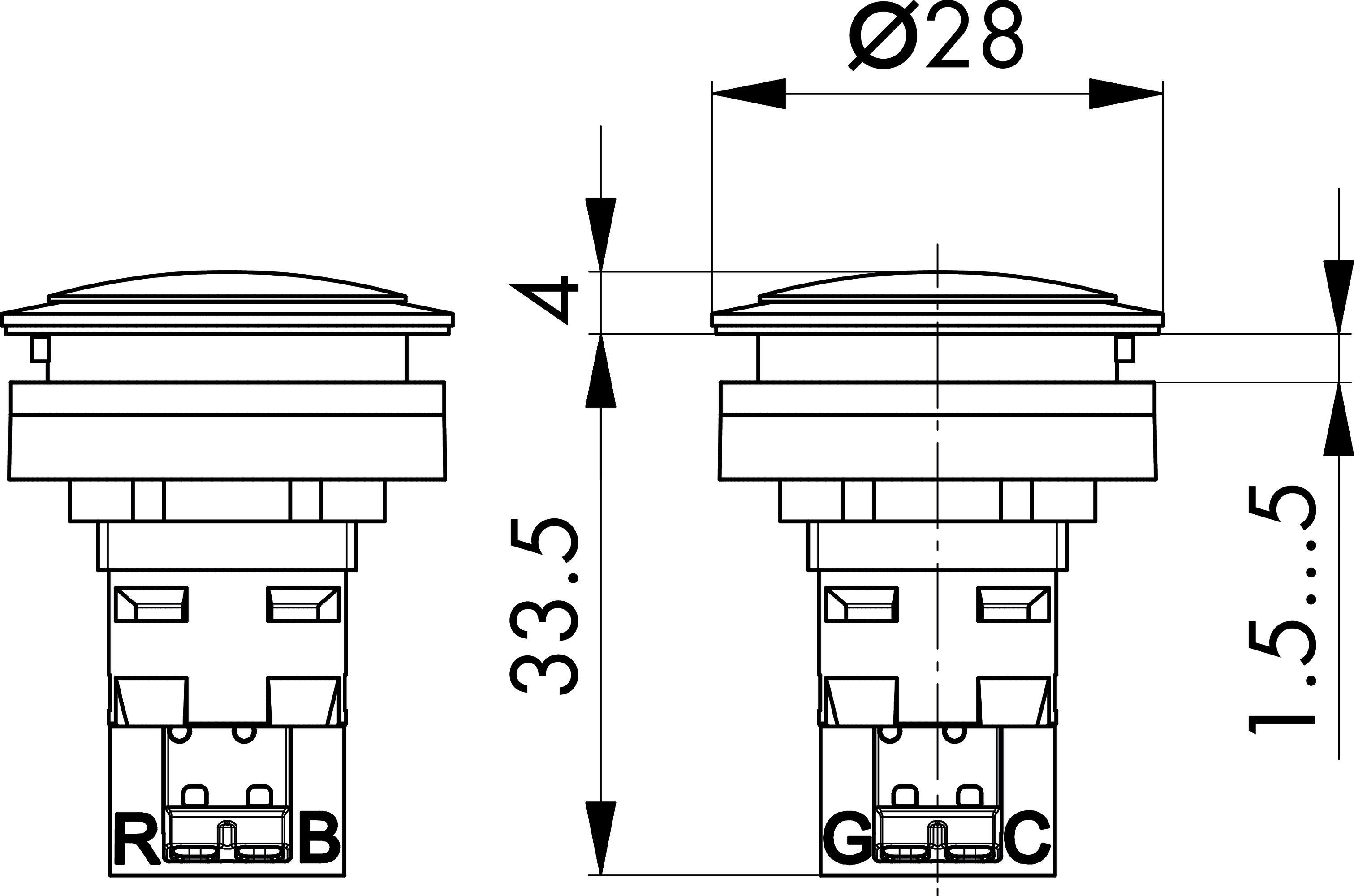 Maßskizze RRJL_24RGB_SMD