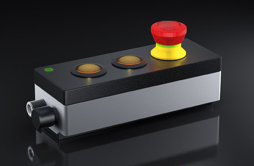 Bestücktes AS-Interface Gehäuse Sur la photo, un boîtier AS-Interface équipé.